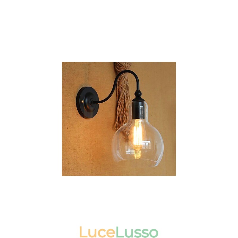 Finitura moderna contemporanea in ossido nero per la luce ambientale del braccio oscillante