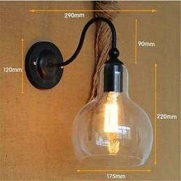 Finitura moderna contemporanea in ossido nero per la luce ambientale del braccio oscillante