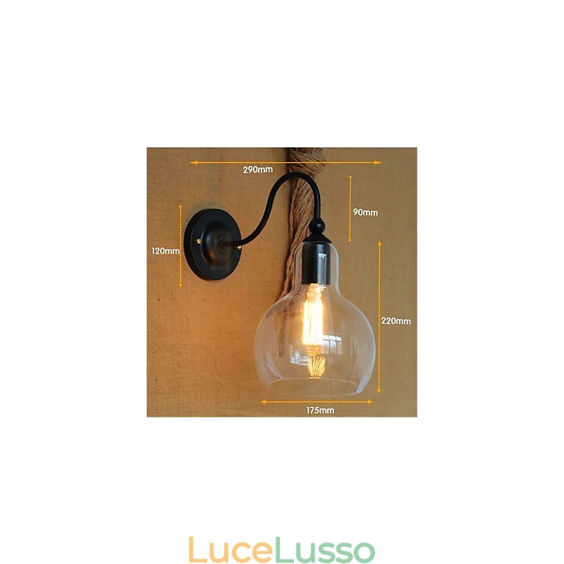 Finitura moderna contemporanea in ossido nero per la luce ambientale del braccio oscillante