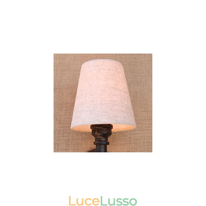 Applique da parete rustica in ottone per luce ambientale