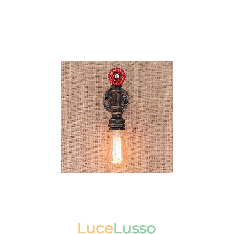 Lampada da parete decorativa piccola con tubo dell'acqua semplice Nostalgia