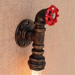Lampada da parete decorativa piccola con tubo dell'acqua semplice Nostalgia