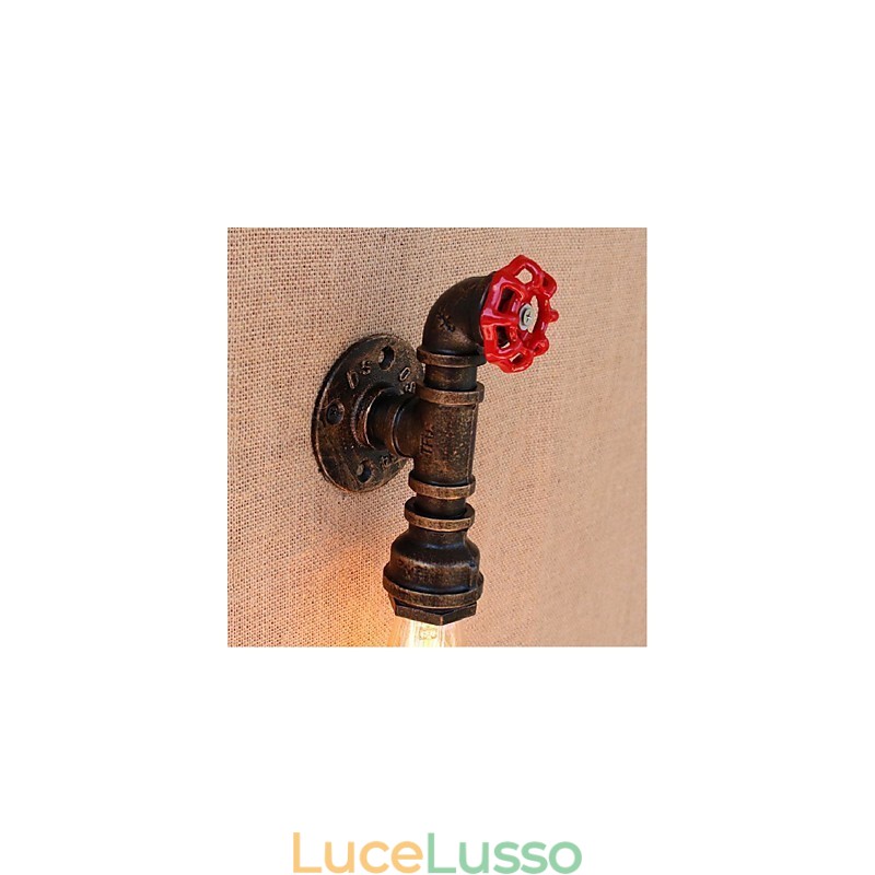 Lampada da parete decorativa piccola con tubo dell'acqua semplice Nostalgia