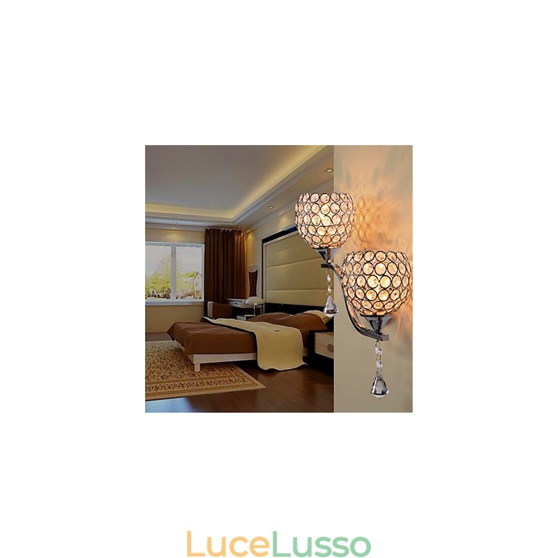 Lampada da parete in cristallo per corridoio del soggiorno minimalista moderno