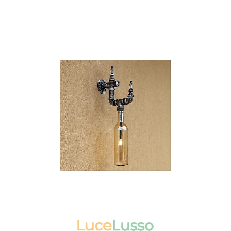 Applique da parete rustica Lodge Silver Feature per luce ambientale