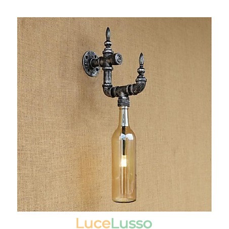 Applique da parete rustica Lodge Silver Feature per luce ambientale Applique da parete rustica Lodge Silver Feature per luce ambientale