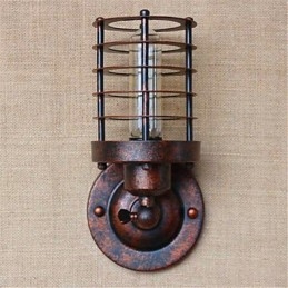 Applique da parete rustica in ottone anticato per luce ambientale, applique da parete
