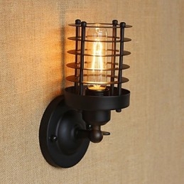 Applique da parete rustica in ottone anticato per luce ambientale, applique da parete