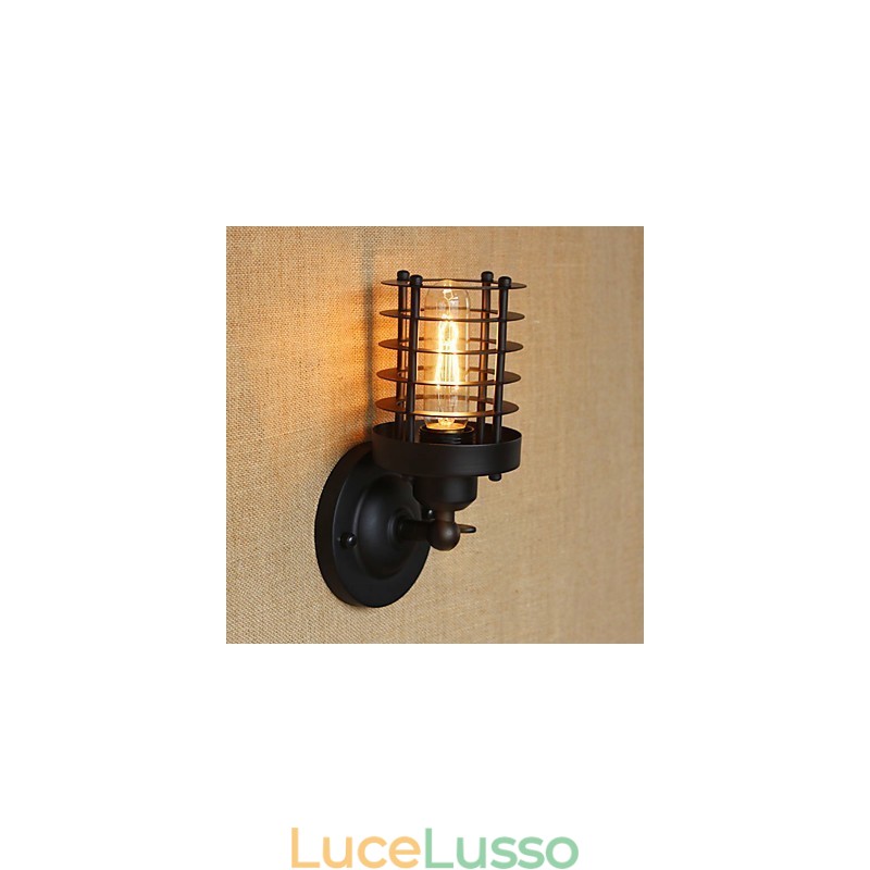Applique da parete rustica in ottone anticato per luce ambientale, applique da parete