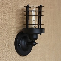 Applique da parete rustica in ottone anticato per luce ambientale, applique da parete
