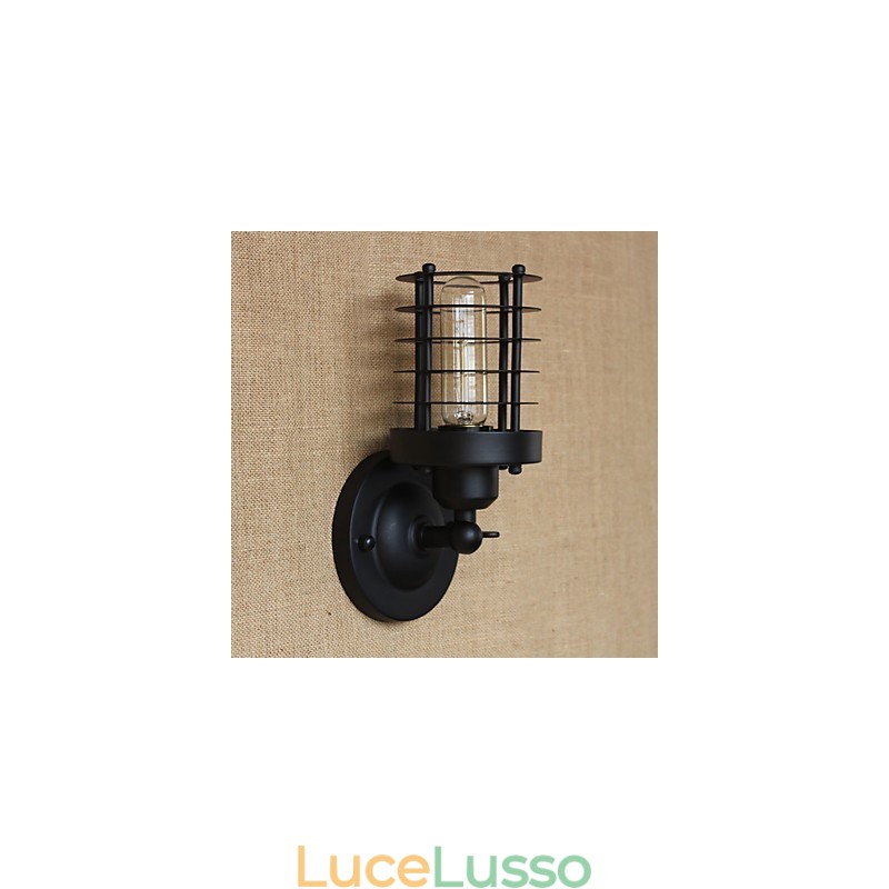 Applique da parete rustica in ottone anticato per luce ambientale, applique da parete