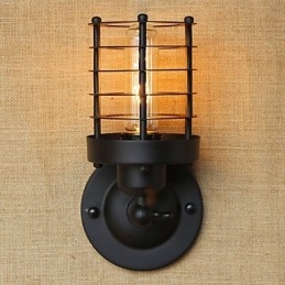 Applique da parete rustica in ottone anticato per luce ambientale, applique da parete