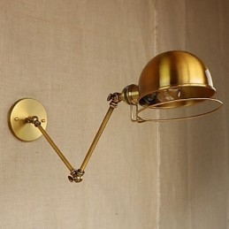Lampada da parete decorativa con braccio in ferro, in stile retrò europeo industriale, con carattere da villaggio