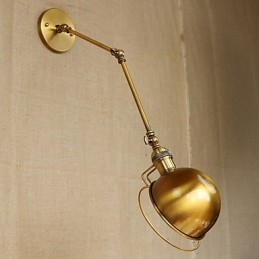 Lampada da parete decorativa con braccio in ferro, in stile retrò europeo industriale, con carattere da villaggio