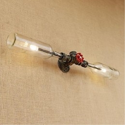 Lampada da parete con bottiglia d'acqua Retro Industry Wind Designer Grigio