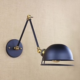 Lampada da parete decorativa con braccio in ferro, in stile retrò europeo industriale, illuminazione da villaggio