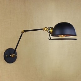 Lampada da parete decorativa con braccio in ferro, in stile retrò europeo industriale, illuminazione da villaggio
