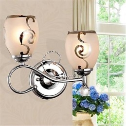 Moderna caratteristica contemporanea elettroplaccata per applique da parete in stile mini in cristallo con luce ambientale
