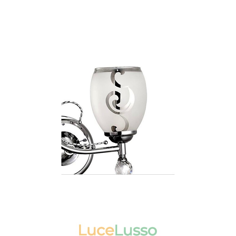 Moderna caratteristica contemporanea elettroplaccata per applique da parete in stile mini in cristallo con luce ambientale