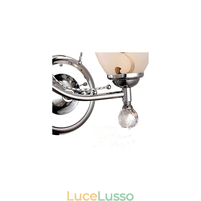 Moderna caratteristica contemporanea elettroplaccata per applique da parete in stile mini in cristallo con luce ambientale