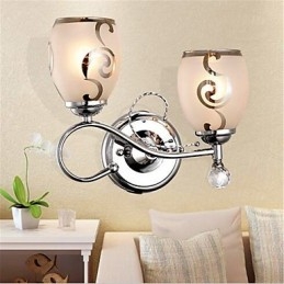 Moderna caratteristica contemporanea elettroplaccata per applique da parete in stile mini in cristallo con luce ambientale