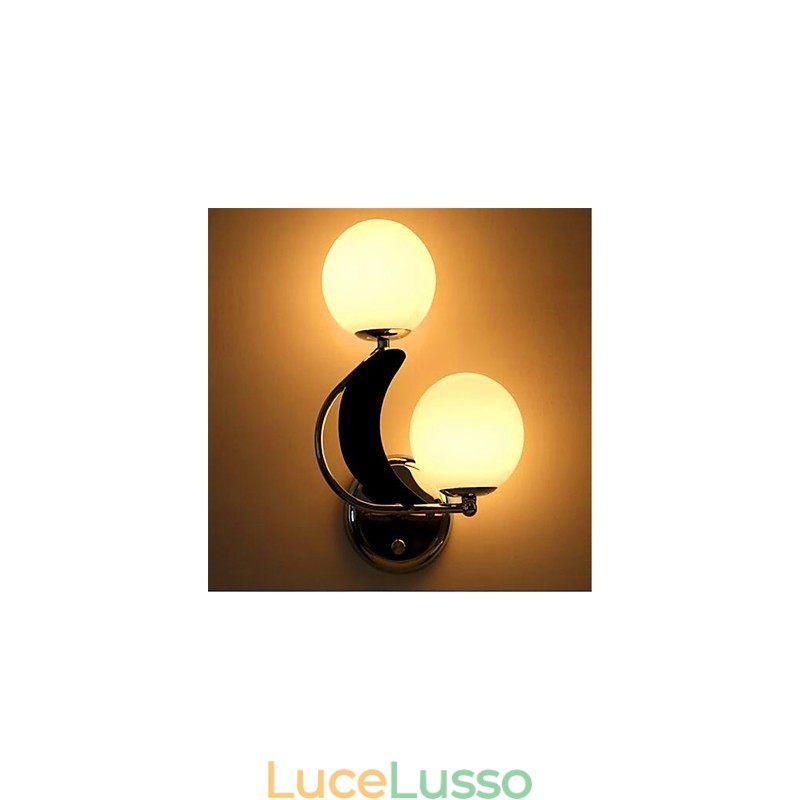 Applique da parete moderne e contemporanee in argento, caratteristica per luce ambientale