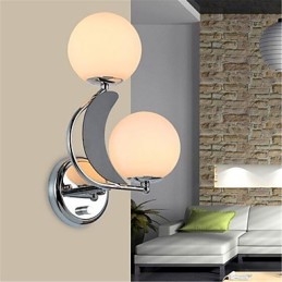 Applique da parete moderne e contemporanee in argento, caratteristica per luce ambientale
