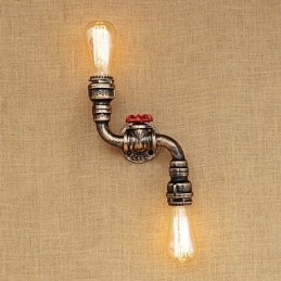 Applique da parete rustica in ottone per stile mini, luce ambientale, lampada da parete