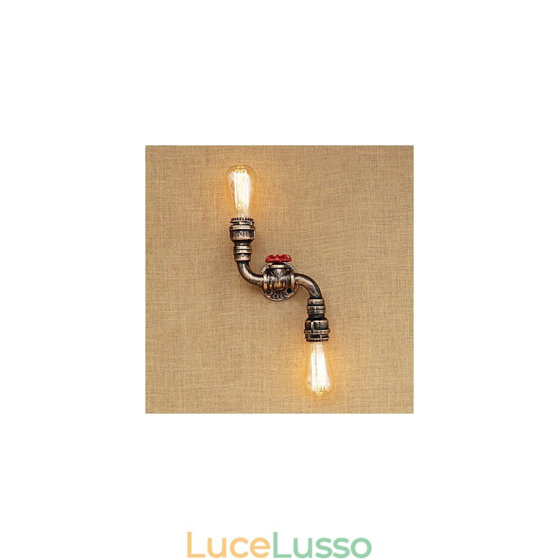 Applique da parete rustica in ottone per stile mini, luce ambientale, lampada da parete