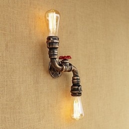 Applique da parete rustica in ottone per stile mini, luce ambientale, lampada da parete