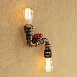 Applique da parete rustica in ottone per stile mini, luce ambientale, lampada da parete