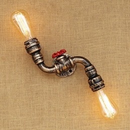 Applique da parete rustica in ottone per stile mini, luce ambientale, lampada da parete