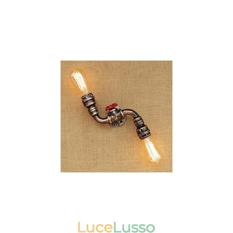 Applique da parete rustica in ottone per stile mini, luce ambientale, lampada da parete
