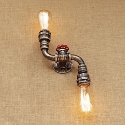 Applique da parete rustica in ottone per stile mini, luce ambientale, lampada da parete