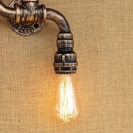 Applique da parete rustica in ottone per stile mini, luce ambientale, lampada da parete
