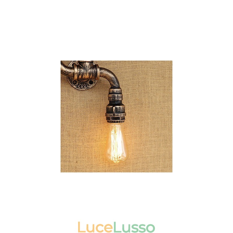 Applique da parete rustica in ottone per stile mini, luce ambientale, lampada da parete