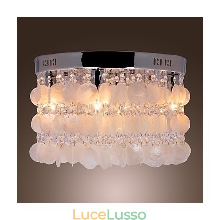 Moderno contemporaneo in cristallo Mini stile cromato montaggio a filo