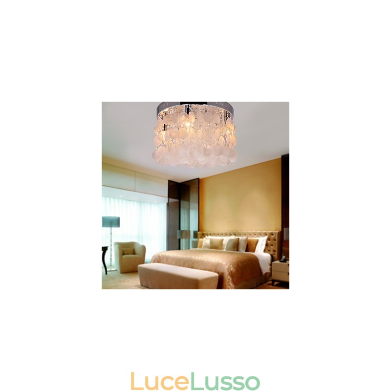 Moderno contemporaneo in cristallo Mini stile cromato montaggio a filo