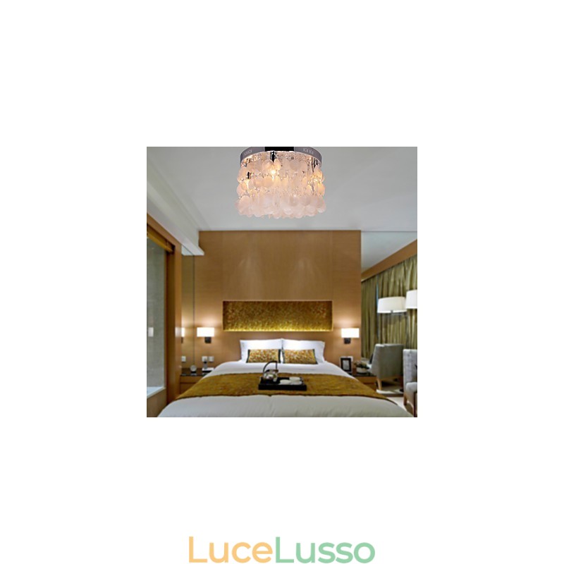 Moderno contemporaneo in cristallo Mini stile cromato montaggio a filo