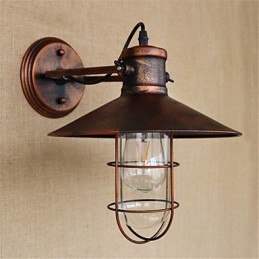 Dipinto rustico in stile retrò per mini applique da parete in stile downlight