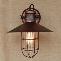 Dipinto rustico in stile retrò per mini applique da parete in stile downlight