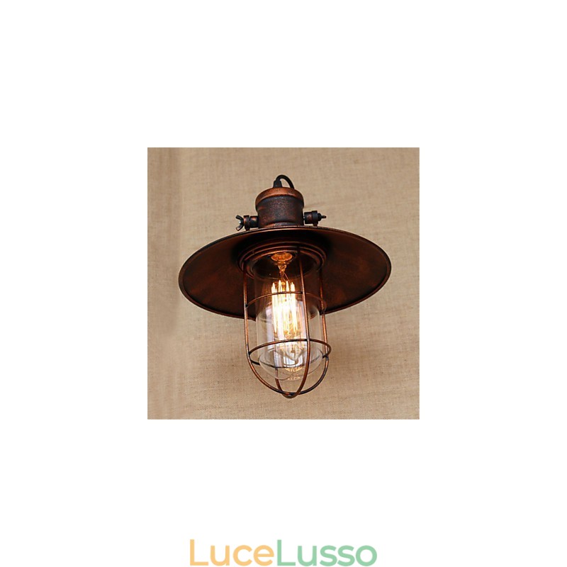 Dipinto rustico in stile retrò per mini applique da parete in stile downlight