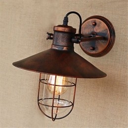 Dipinto rustico in stile retrò per mini applique da parete in stile downlight