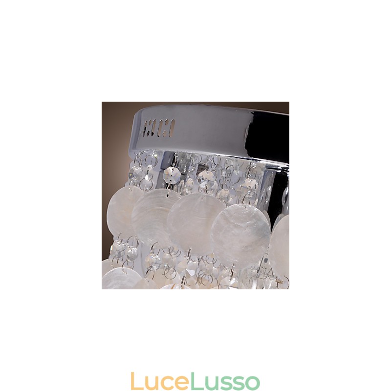 Moderno contemporaneo in cristallo Mini stile cromato montaggio a filo