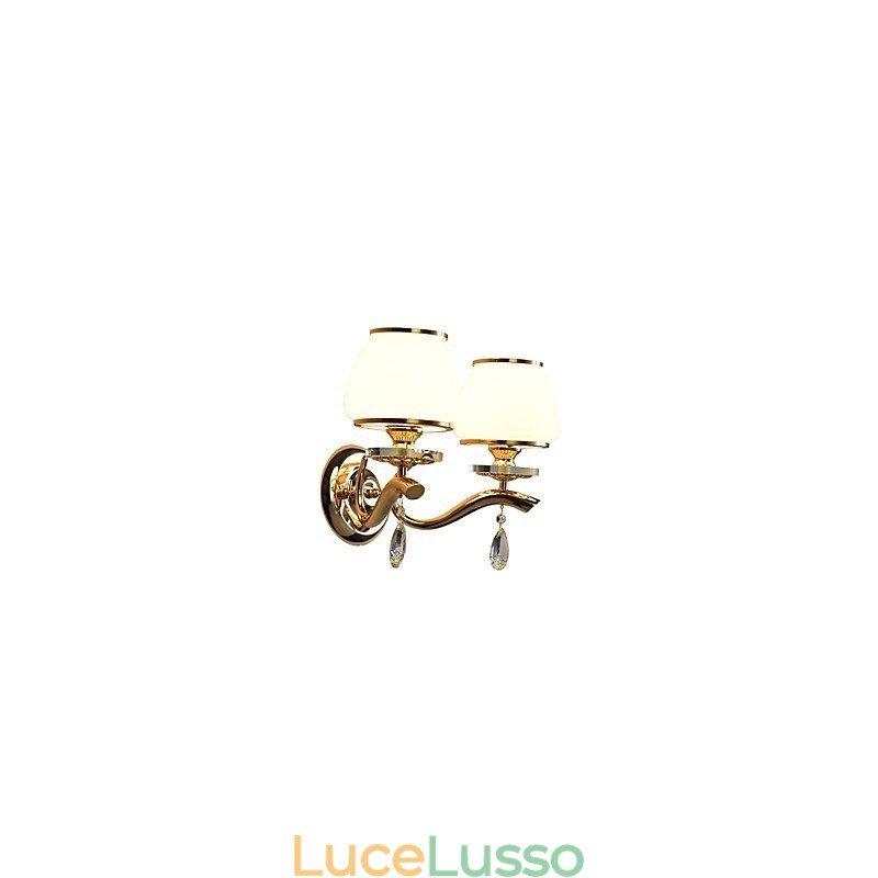 Applique da parete moderne e contemporanee con funzione elettrolitica per luce ambientale in cristallo