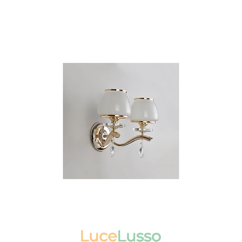 Applique da parete moderne e contemporanee con funzione elettrolitica per luce ambientale in cristallo