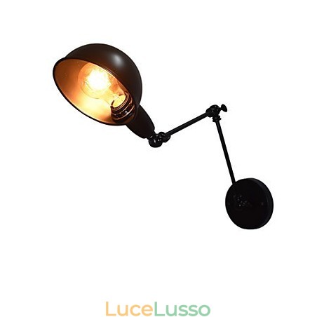 Lampada da parete in ferro pieghevole nera semplice lampada da parete retrò lampada da parete decorativa a testa singola stile europeo Lampada da parete in ferro pieghevole nera semplice lampada da parete retrò lampada da parete decorativa a testa singola stile europeo