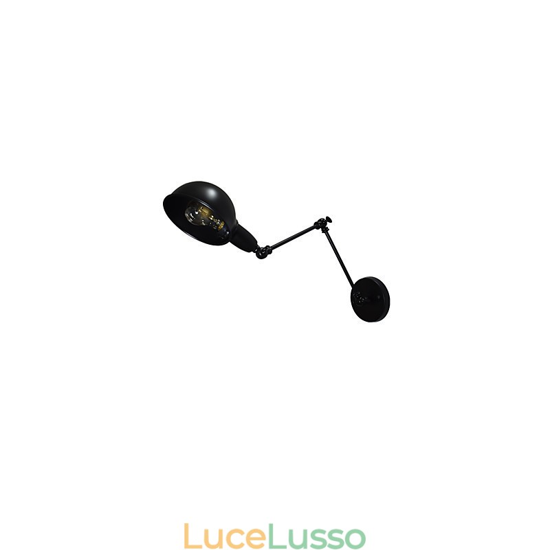 Lampada da parete in ferro pieghevole nera semplice lampada da parete retrò lampada da parete decorativa a testa singola stile europeo