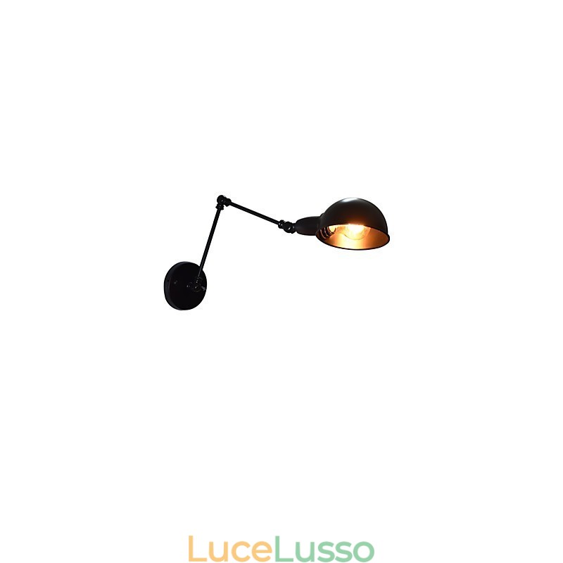 Lampada da parete in ferro pieghevole nera semplice lampada da parete retrò lampada da parete decorativa a testa singola stile europeo