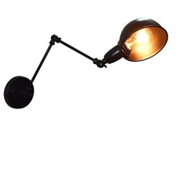 Lampada da parete pieghevole Buzz in ferro Lampada da parete con spada laser nera stupida Stile europeo Stile americano
